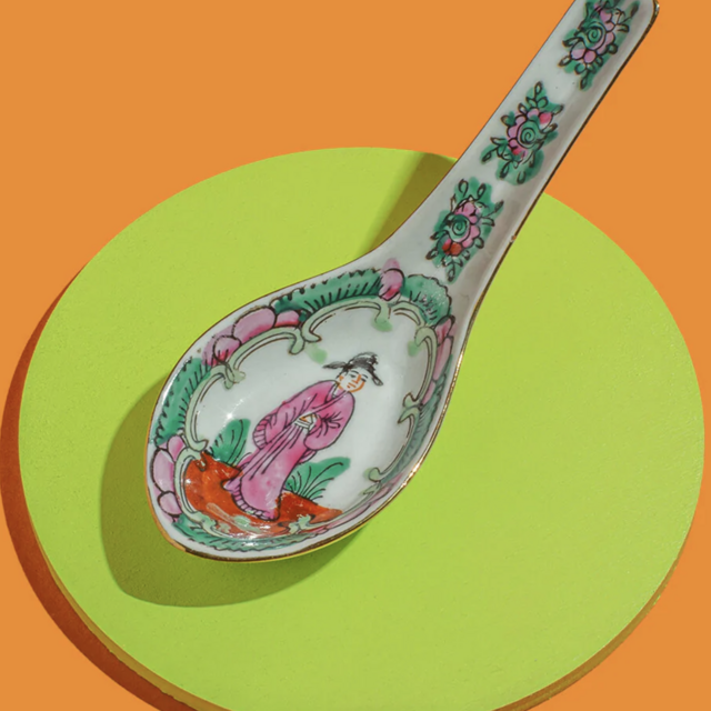 Rose Medalion Handpainted Spoons