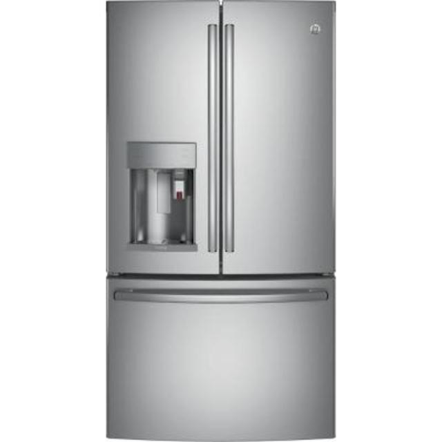 Profile 35.75 in. W 22.1 cu. ft. French Door Refrigerator with Keurig K-Cup in Stainless Steel, Counter Depth