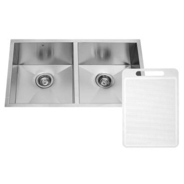 Undermount Stainless Steel 32 in. Double Bowl Kitchen Sink