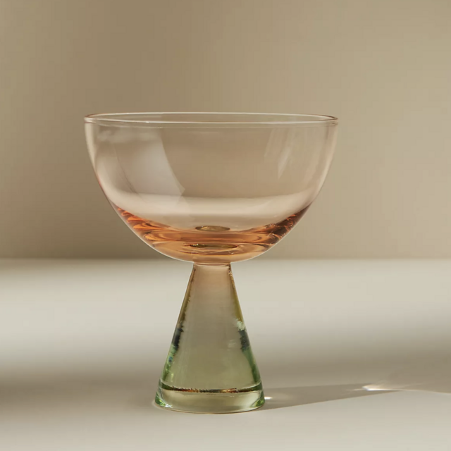 Ramona Coupe Glasses, Set of 4, Peach