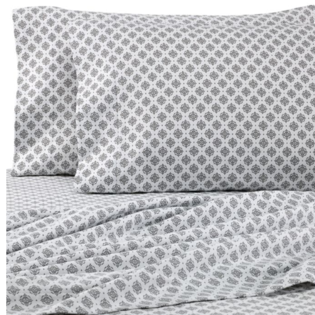 The Seasons Collection® HomeGrown™ Medallion Queen Flannel Sheet Set