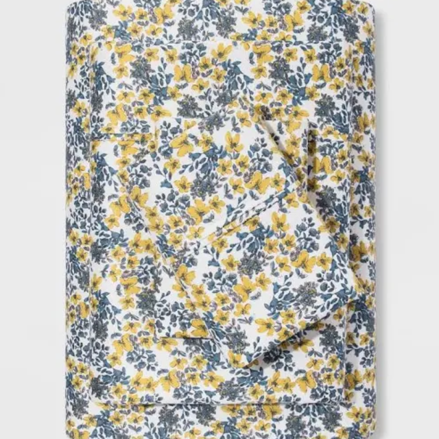 Threshold 400 Thread Count Performance Sheet Set, Yellow Floral, Queen