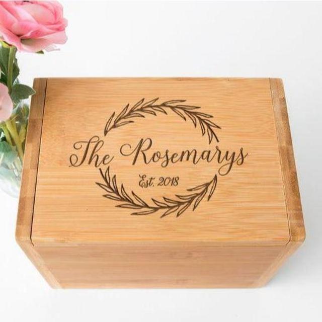 Custom Recipe Box - Bamboo