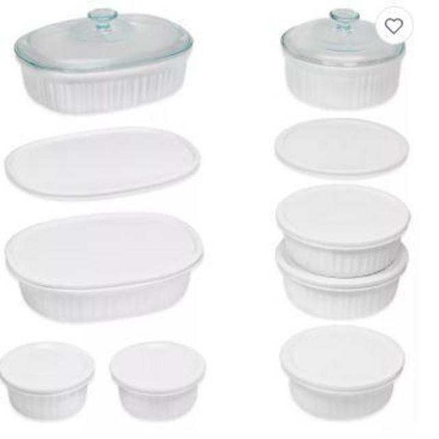 CorningWare® French White® 18-Piece Bakeware Set
