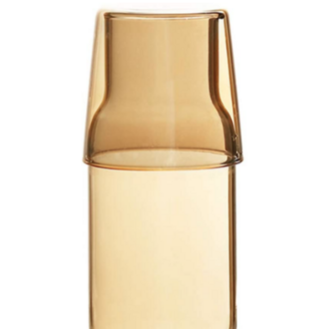 Sizikato 15 Oz Glass Water Carafe with Tumbler Glass.
