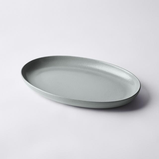 Modern Classic Ceramic Serving Platter - Slate Green