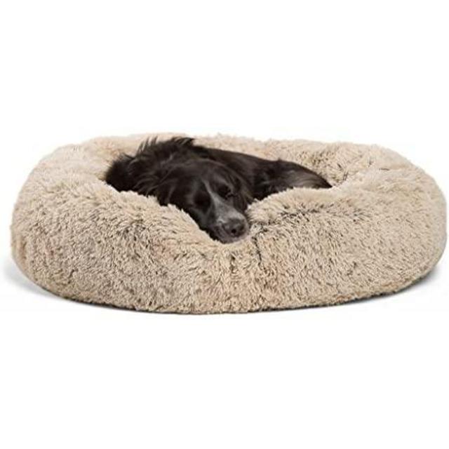 The Original Calming Shag Fur Donut Cuddler Dog Bed