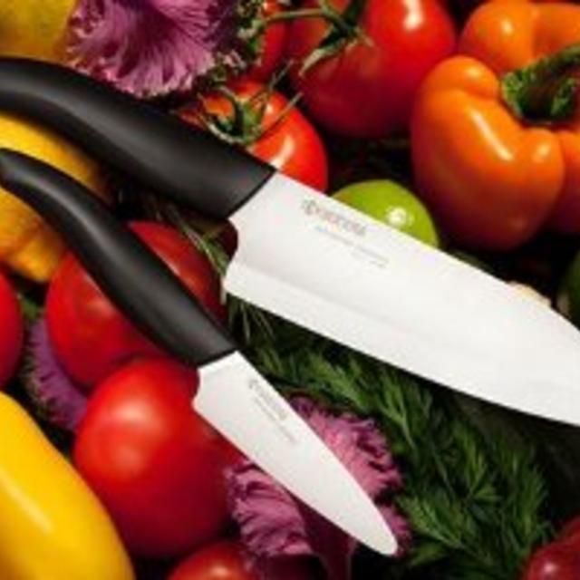 Kyocera Advanced Ceramic Revolution 3-Piece Ceramic Knife Set-( Includes 6-inch Chef's Knife, 5-inch Micro Serrated Knife and 3-inch Paring Knife )