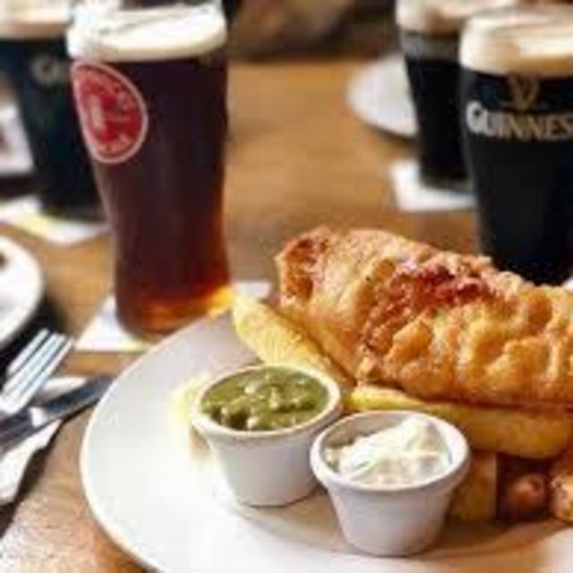 Fish & Chips in Dublin on Honeymoon