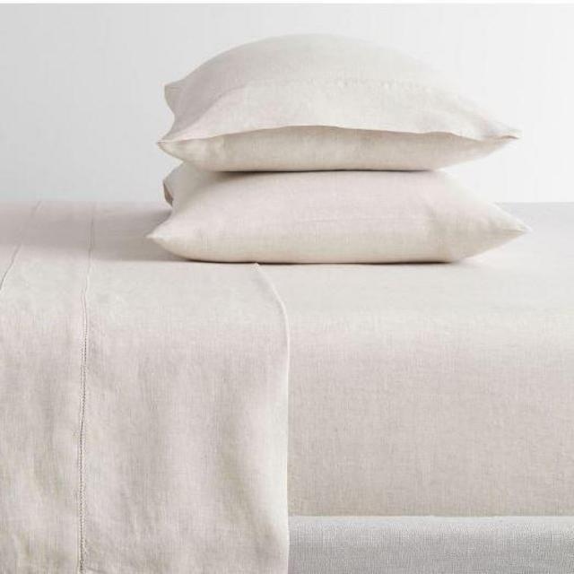 Pottery Barn - Belgian Linen Sheets (King) - Flax