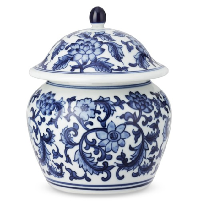 Williams Sonoma Petite Floral Vine Ginger Jar