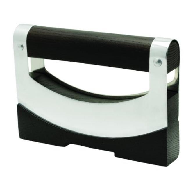 Legnoart Dondola Stainless Steel and Wood Mezzaluna Chopper/Mincer with Rocky Knif
