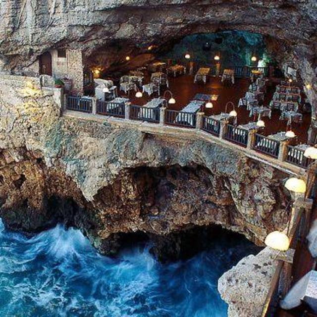 Dinner at Grotta Palazzese