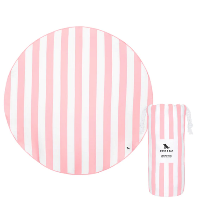 Dock & Bay Round Beach Blanket in Malibu Pink