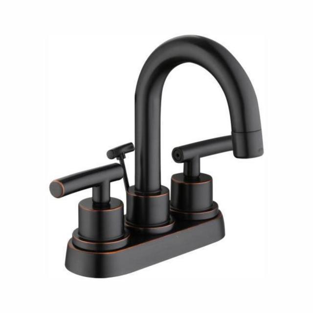 Dorset 4 in. Centerset 2-Handle High-Arc Bathroom Faucet in Bronze