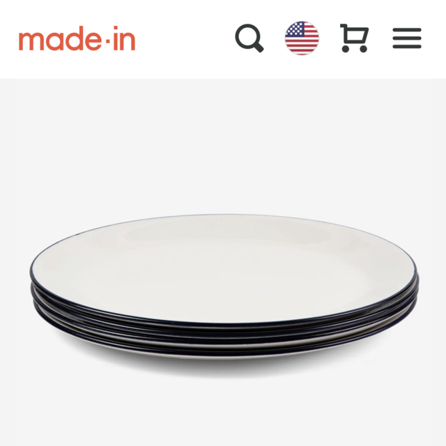 Navy Rim Dinner Plates