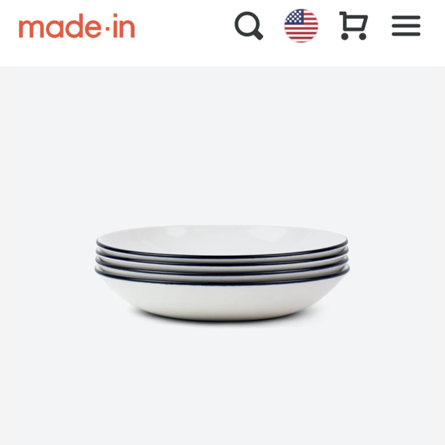 Navy Rim Entrée Bowls
