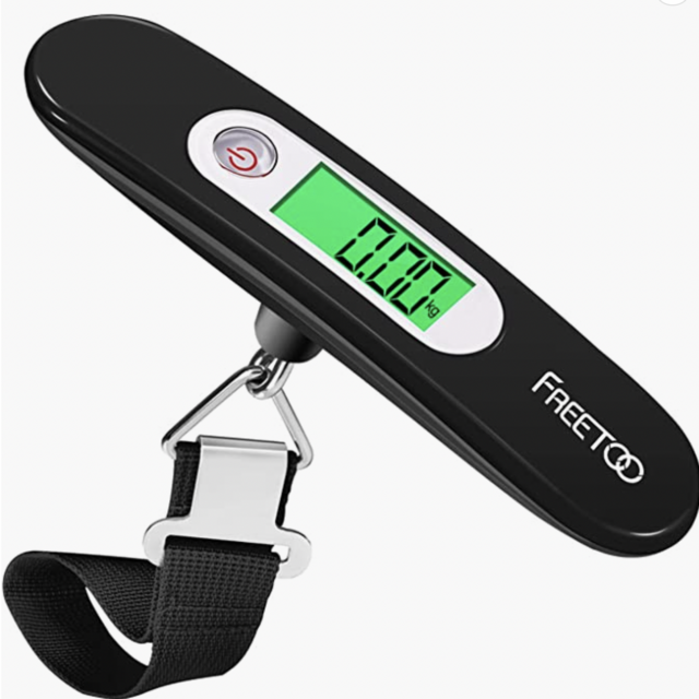 FREETOO Portable Luggage Scale Digital Travel Scale Suitcase Scales Weights with Tare Function 110 lb/ 50KG Capacity