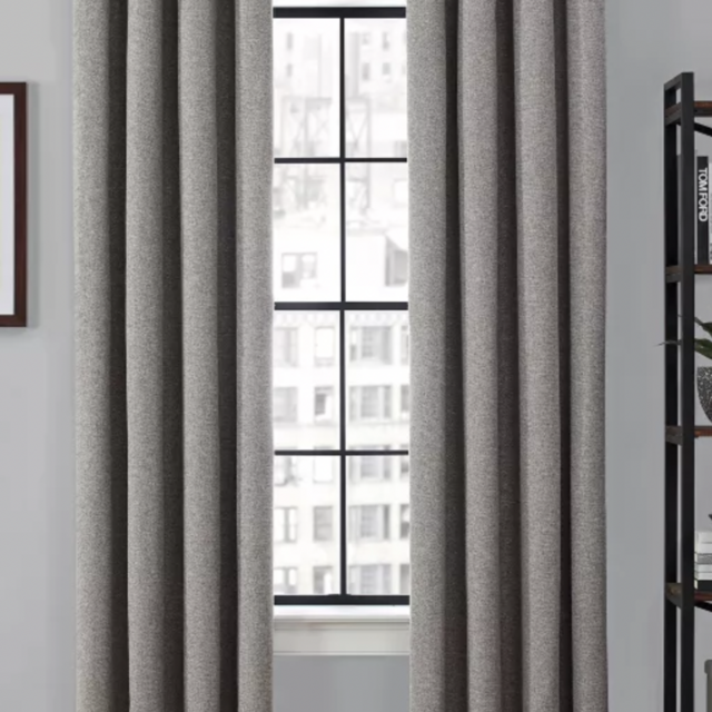 Brookstone® Saville 95-Inch Grommet 100% Blackout Window Curtain Panel in Grey (Single)