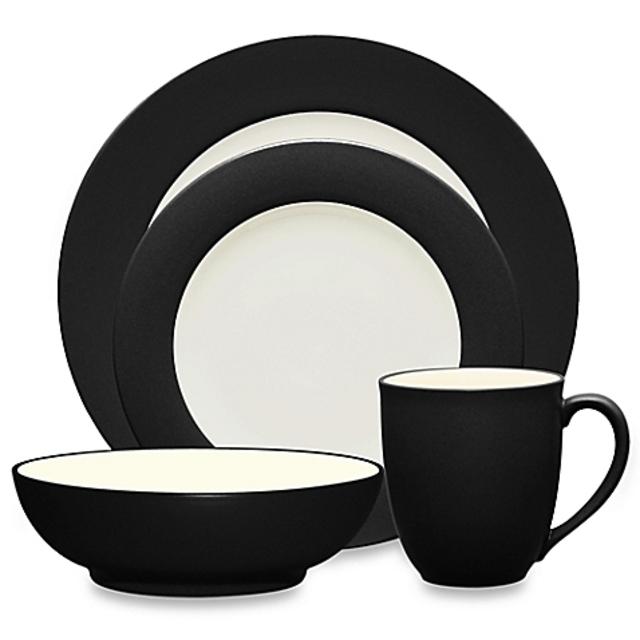 Noritake® Colorwave Rim 4-Piece Place Setting in Graphite