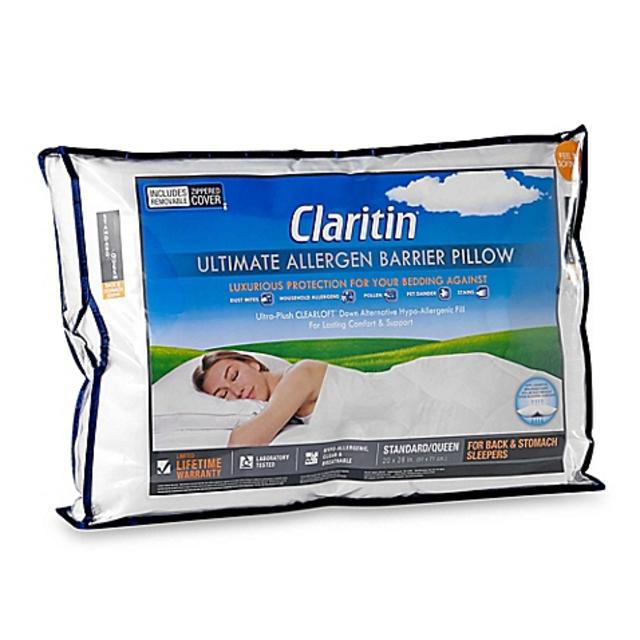 Claritin™ Anti-Allergen Clearloft™ Embossed King Back/Stomach Sleeper Pillow