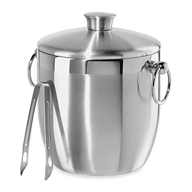 Oggi™ Stainless Steel Double Wall Ice Bucket with Tongs