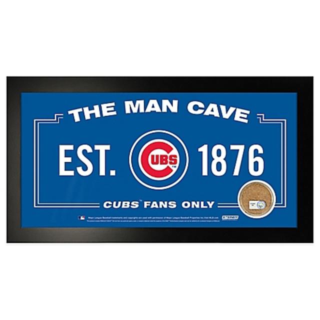 MLB Chicago Cubs Small Framed Man Cave Sign