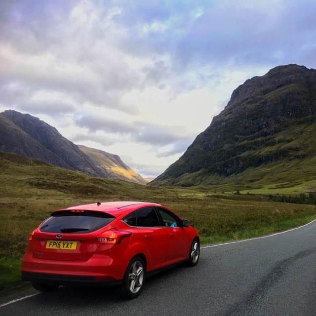 Honeymoon rental car to drive around Scotland