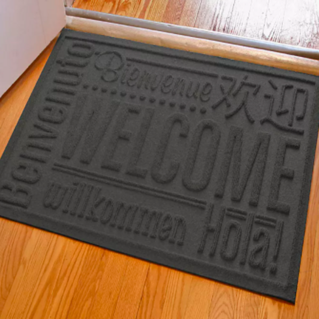Weather Guard™ 23-Inch x 35-Inch Welcome Door Mat in Charcoal