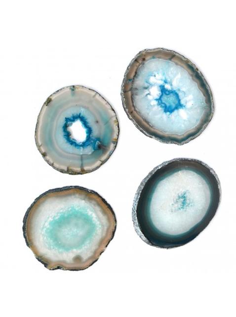 Agate Coaster Set, Teal