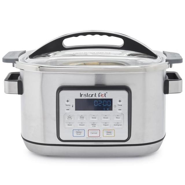 Instant Pot 8 Qt Aura Pro Multi-Use Programmable Multicooker with Sous Vide, Silver