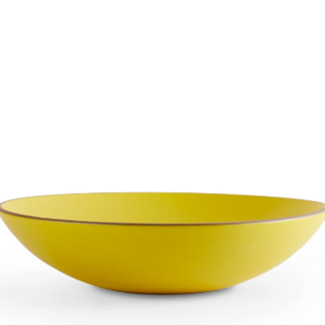 Shallow Salad Bowl in Lemongrass | Heath Ceramics