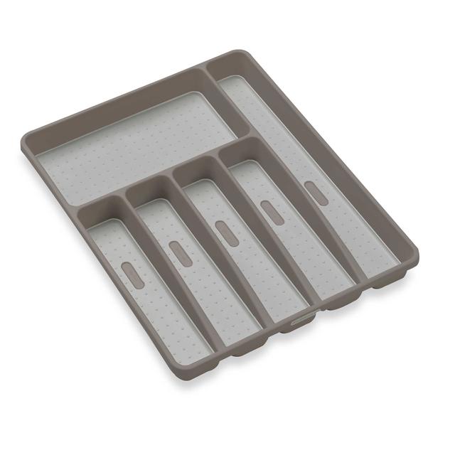 madesmart Six Compartment Cutlery Tray in Grey