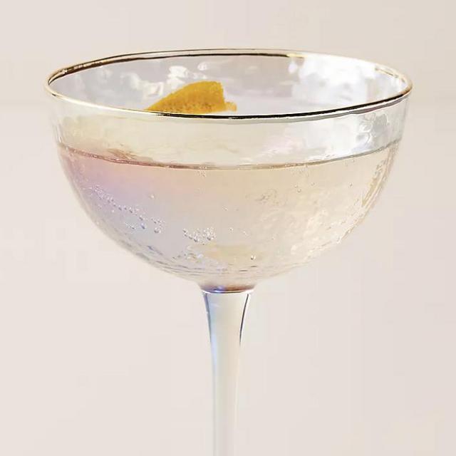 Lustered Coupe Glasses, Set of 4