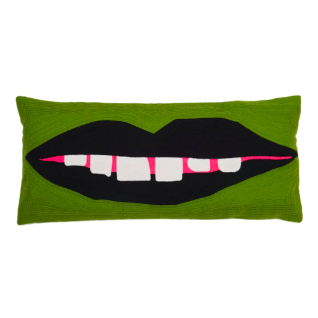 Say No More 36x16" Pillow, Green