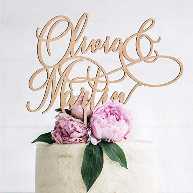 Custom Wooden Cake Topper