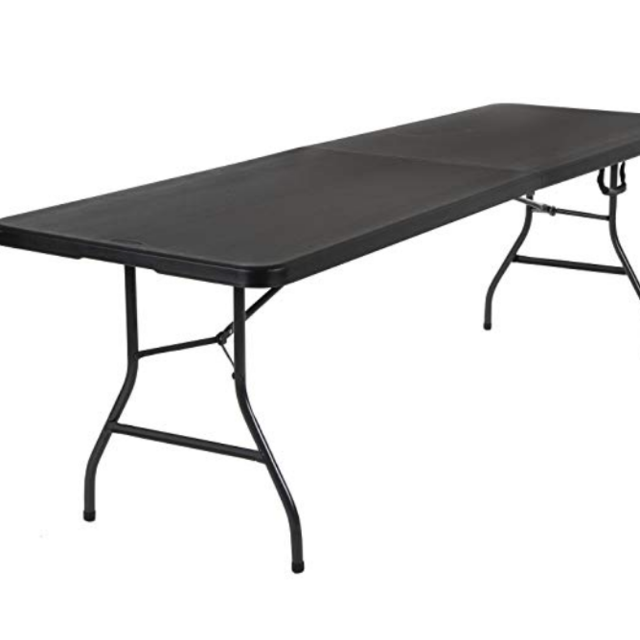 COSCO Deluxe 8-Foot Folding Table, Black
