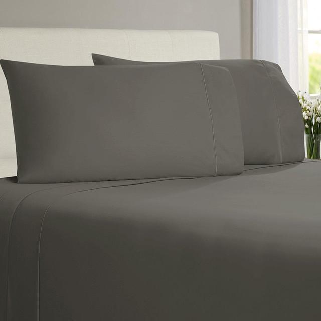 Bamboo Sheets King - Skin Friendly And Anti Bacterial Sheets- 100 % Bamboo Sheet Set - Softest Bed Sheets By Linenwalas, India (King, Grey)