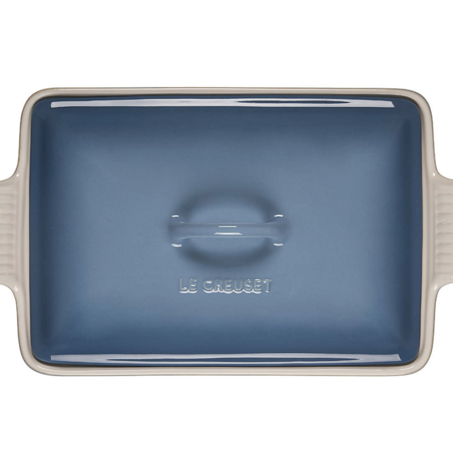 Le Creuset ® Heritage Rectangular 4-Qt. Chambray Blue Ceramic Casserole Dish with Lid
