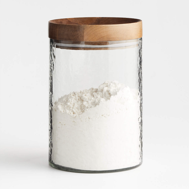 Cooper 5 Lb Extra-Large Glass Canister with Wood Lid