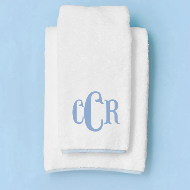 Weezie Monogrammed Bath Towels Set of 2