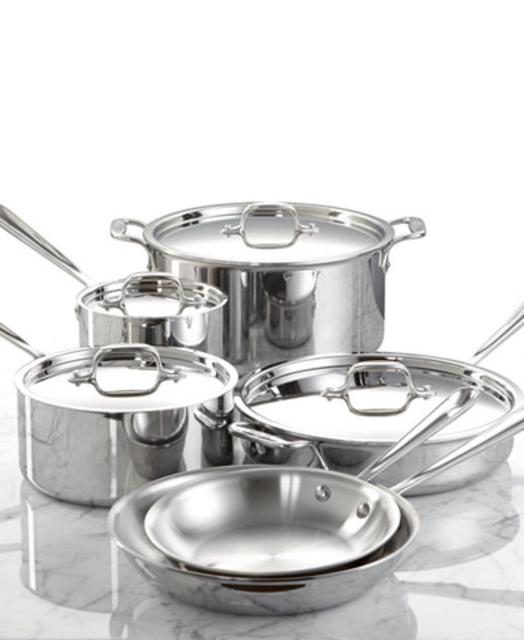 All-Clad Stainless Steel 10-Pc. Cookware Set