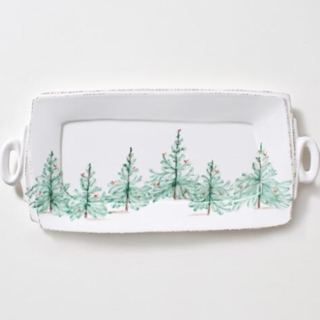 Vietri Lastra Lastra Holiday Lastra Holiday Handled Rectangular Platter