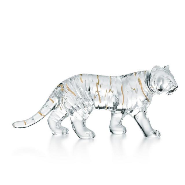 Baccarat Tiger, Clear and 20k gold