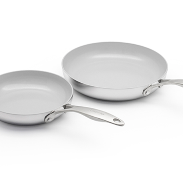 Venice Pro Ceramic Non-Stick 2-Piece Open Frypan Set, 8 and 10-Inch