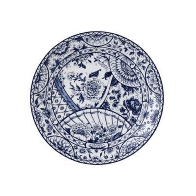 Royal Crown Derby Victoria Garden Blue Full Cover Dessert Plate