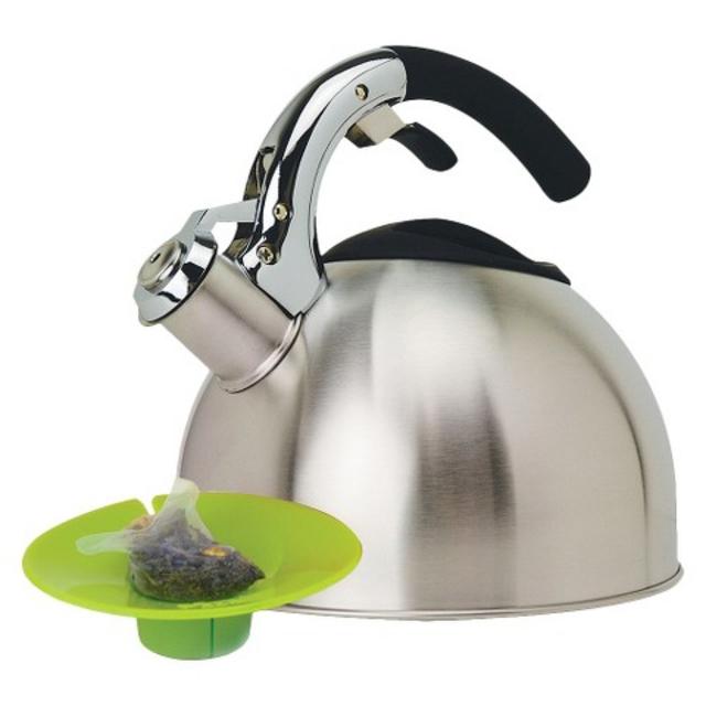 Primula Whistling Kettle with Tea Bag Buddy - Stainless Steel product details page