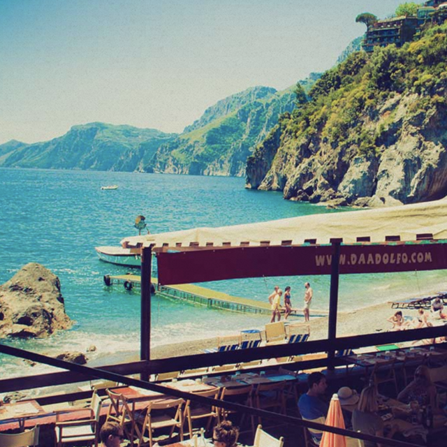 Lunch at Da Adolfo (and boat ride).