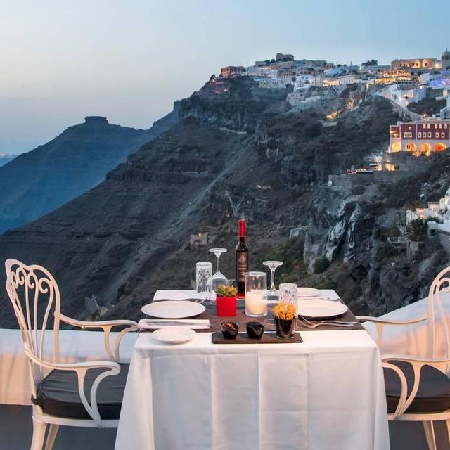 Dinner in Santorini