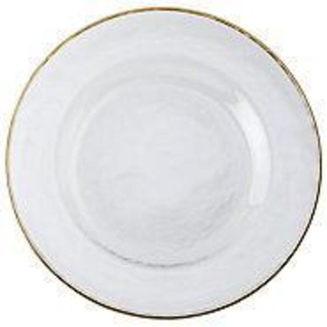 Silver Rimmed Glass Charger by Lenox